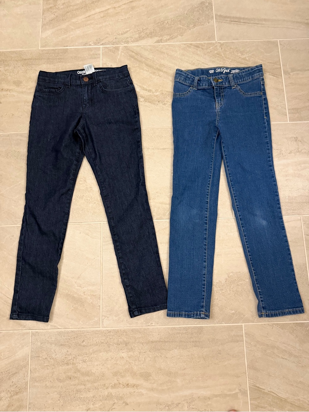 OshKosh B'gosh Girls Skinny Jeans - Dark Blue & Medium Blue